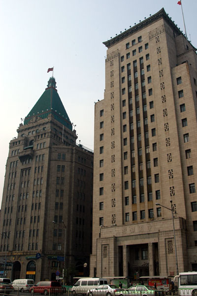 The Bund, Peace Hotel and Bank of China