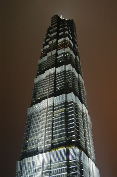 Jin Mao Tower at night