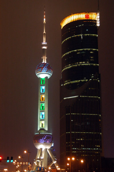 Orient Pearl Tower at night