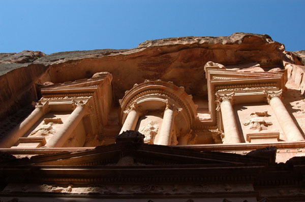 Treasury facade, still half in shadow