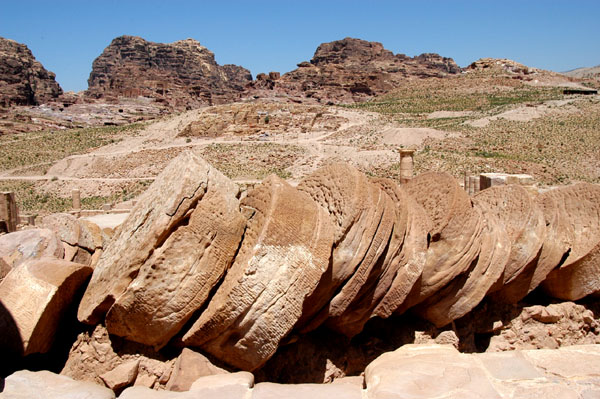 Fallen column, Petra Great Temple