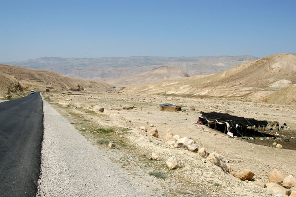 Bedouin tents along the Kings Highway, Wadi Hasa