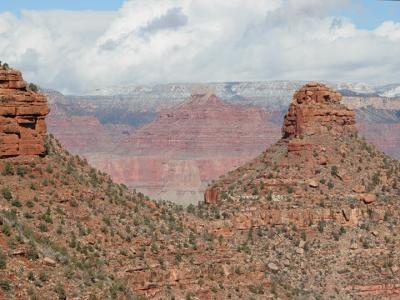 Supai formation with snowy North Rim in background