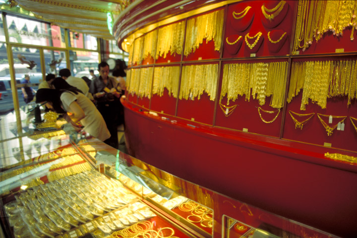 Gold shop, Chinatown.