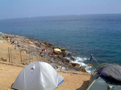 Camping along the coast
