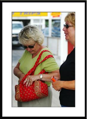 Day 4: Michaele & Liz buy their tickets to a whale watch.