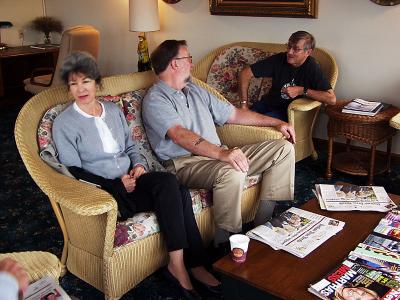 After breakfast, it's time for conversation.