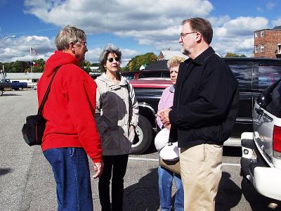 We say, 'good-bye' in parking lot.