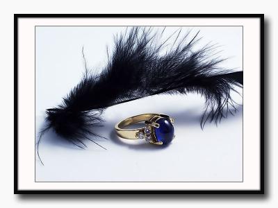 Sapphire (jewelry, ring, feather)