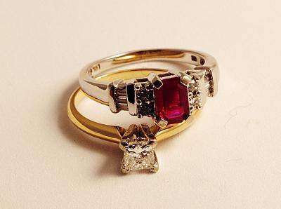 Just plain rings! (Ruby, diamond, jewelry)