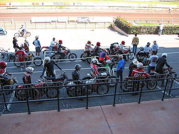 Dirt Track Racers in the Paddock