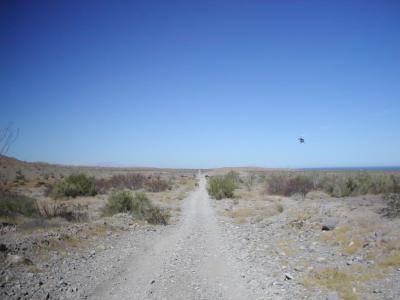1st bike- dust in distance