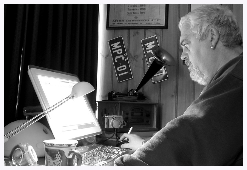 Reading the email.