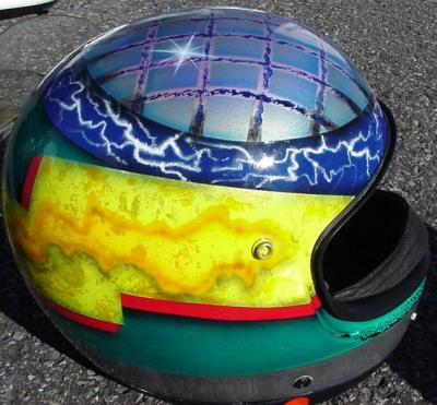 airbrush moto casque helmet