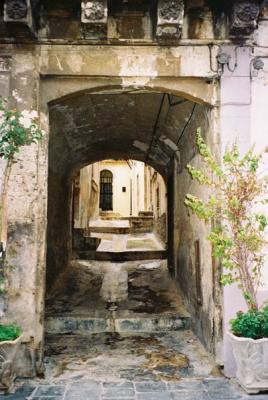 Words fail us.... An alley way somewhere in Noto.