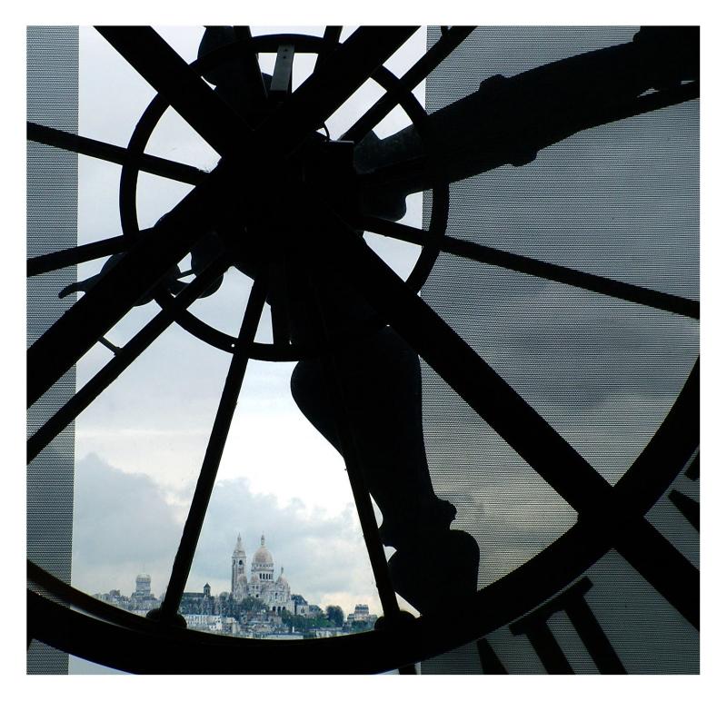 Sacre Coeur: Through the Great Clock at Musee DOrsay