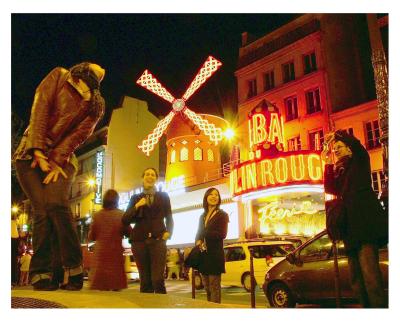 Posing at the Moulin Rouge, Pigalle