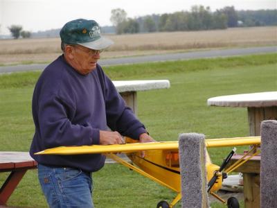 Harold getting the scale cub ready