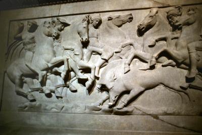 Lycian Sarcophagus boar hunt