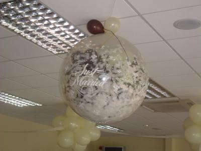 Exploding Balloon filled with baby balloons and paper confetti