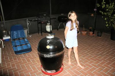 Ashley with Pizza oven.