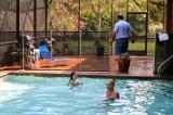 Taking a dip.