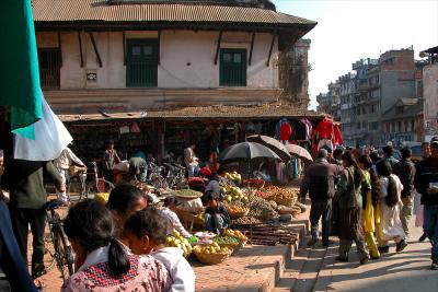 Patan Market Scene