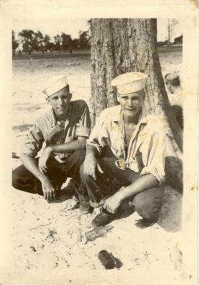 John with one of his buddies in Saipan 1945