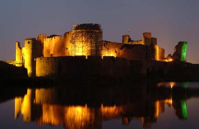 Summer evening, Caerphilly Castle