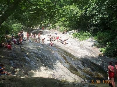 Campers on the slide