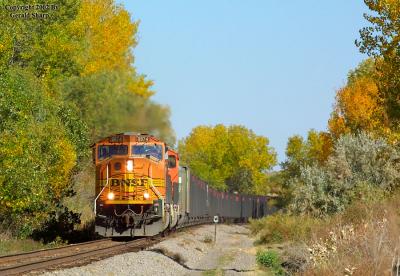 Autumn On The BNSF In Eastern Colorado - 2002