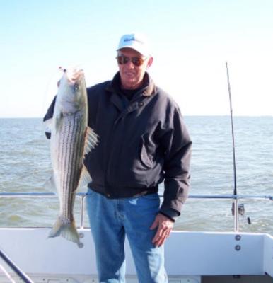 Arnold Capstick caught this 33 Rockfish on a trip he won at the PSG meeting