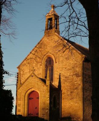 Sunset on the front door.JPG