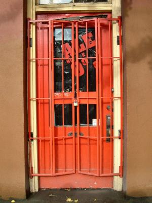 Red Barred Door