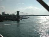 View of the Brooklyn Bridge taken from the Manhattan Bridge
