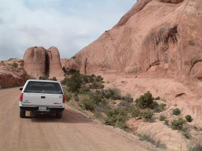 Offroading in canyon near Moab.