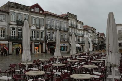 Umbrellas folded -Viana Do Castelo