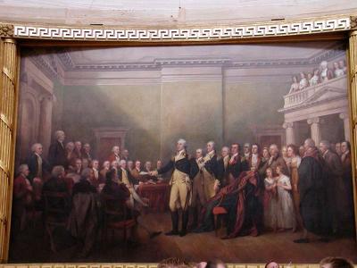 A Trumbull painting in the Rotunda