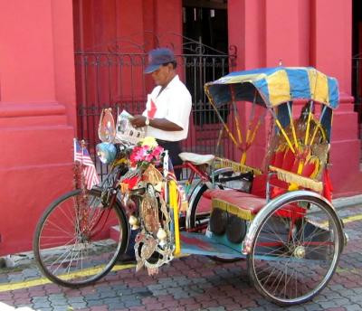 Trishaw rider, Maleka, Malaysia