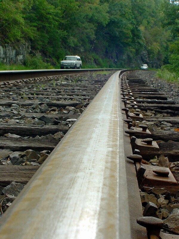 roadside train tracks