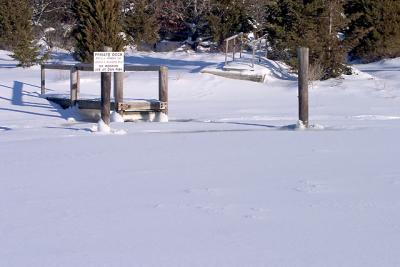 Iced-in dock