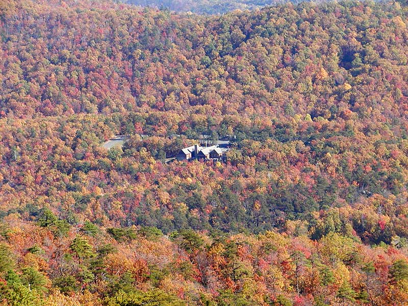 Visitors Center from Moores Knob Observation Tower
