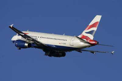 BA Airbus A319 in the climb