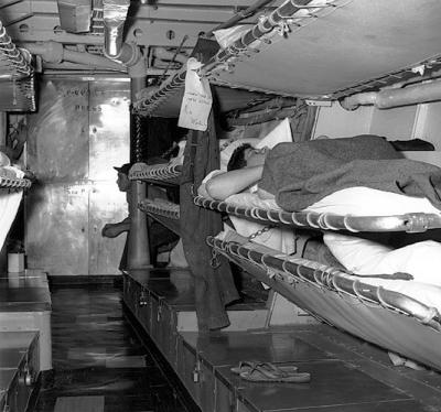 AN106.  Forward berthing section, USS Hugh Purvis, DD 709