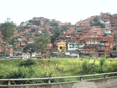 Barrio clinging to the hillside