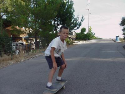 Zak on his board