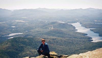 At the top of Whiteface Mountain you get a wonderful view of Lake Placid.