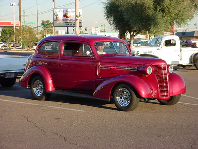 Burgandy 38<br> Chevy 2 door