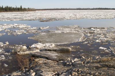 Dark sheet of ice