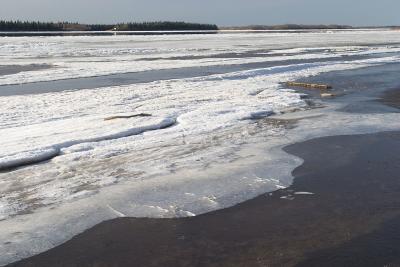 Edge of the ice before breakup